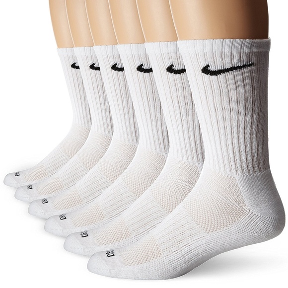 Nike Other - NIKE Dry Cushion Crew Training Socks (6 Pairs) WHT